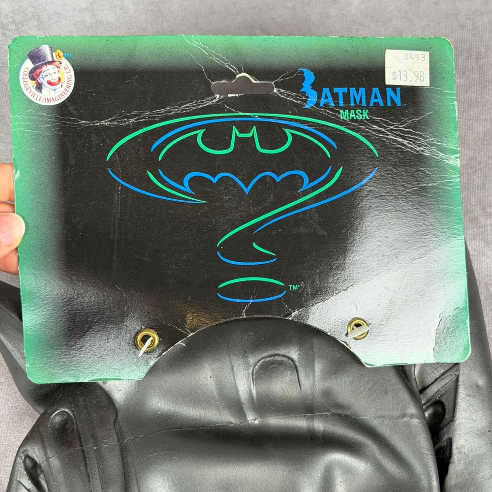 Vintage 1995 Batman Forever Mask Collegeville Imagineering Rubber Cowl DC Comics - Picture 3 of 16